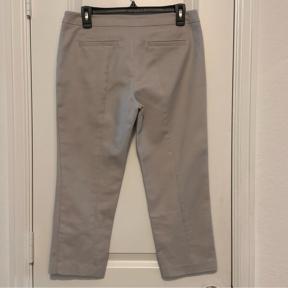 Audrey & Celine Womens Beige Straight-Leg Pants Size 6 Cotton Blend - Picture 2 of 6